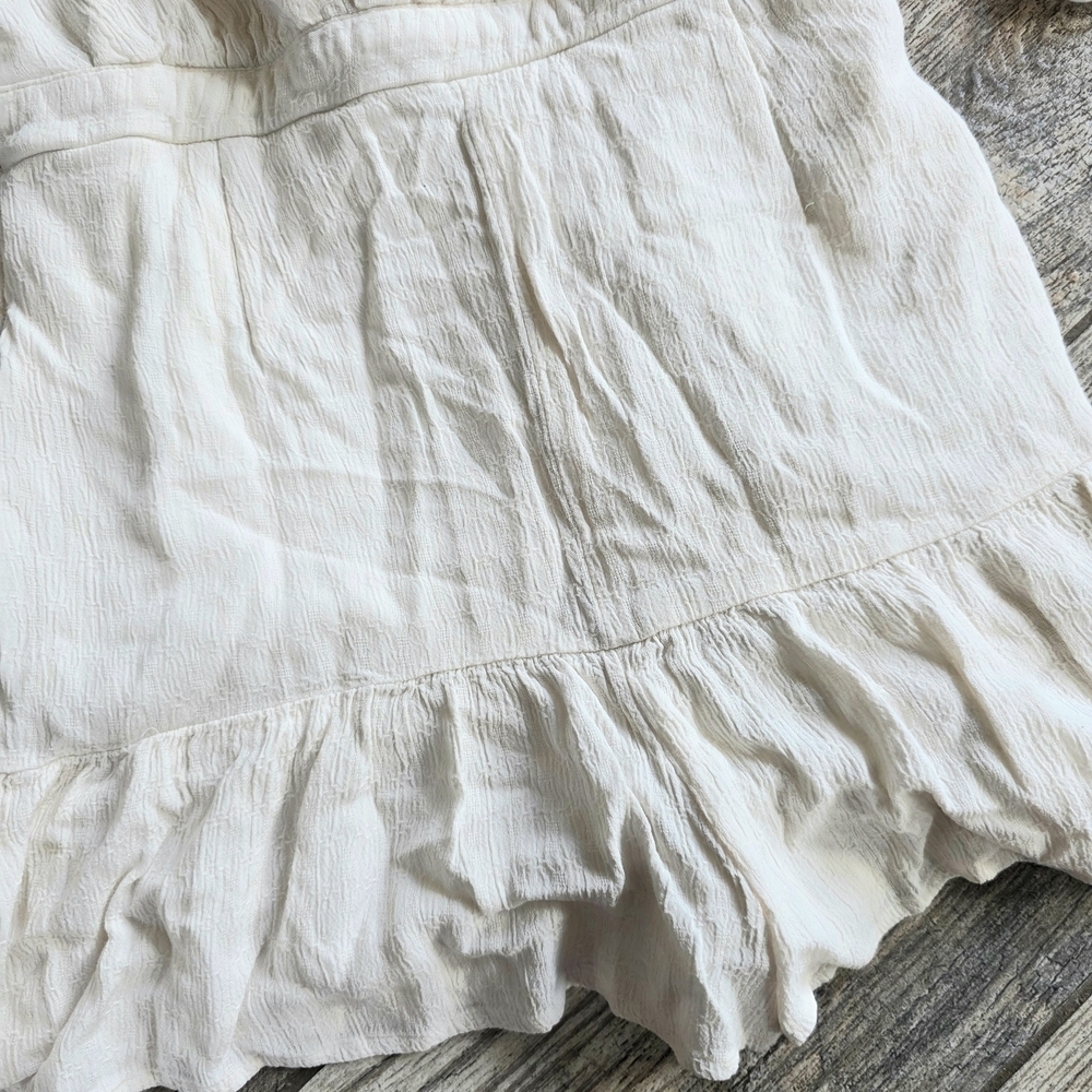 AE American Eagle Outfitters Cream tank Romper Shorts Sz Small - Picture 5 of 6